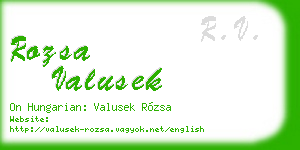 rozsa valusek business card